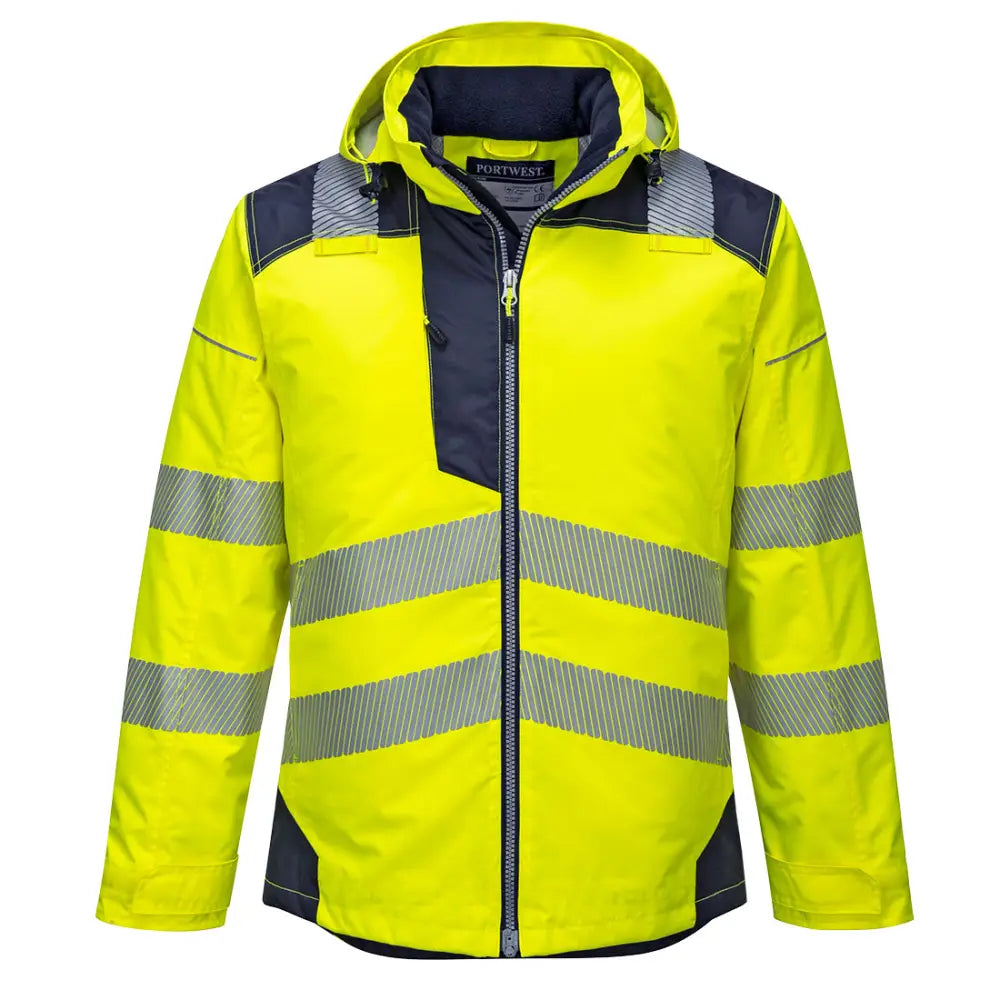 Portwest PW3 Hi-Vis vinter Jacka T400 - Gul/Marinblå (YNR) / S