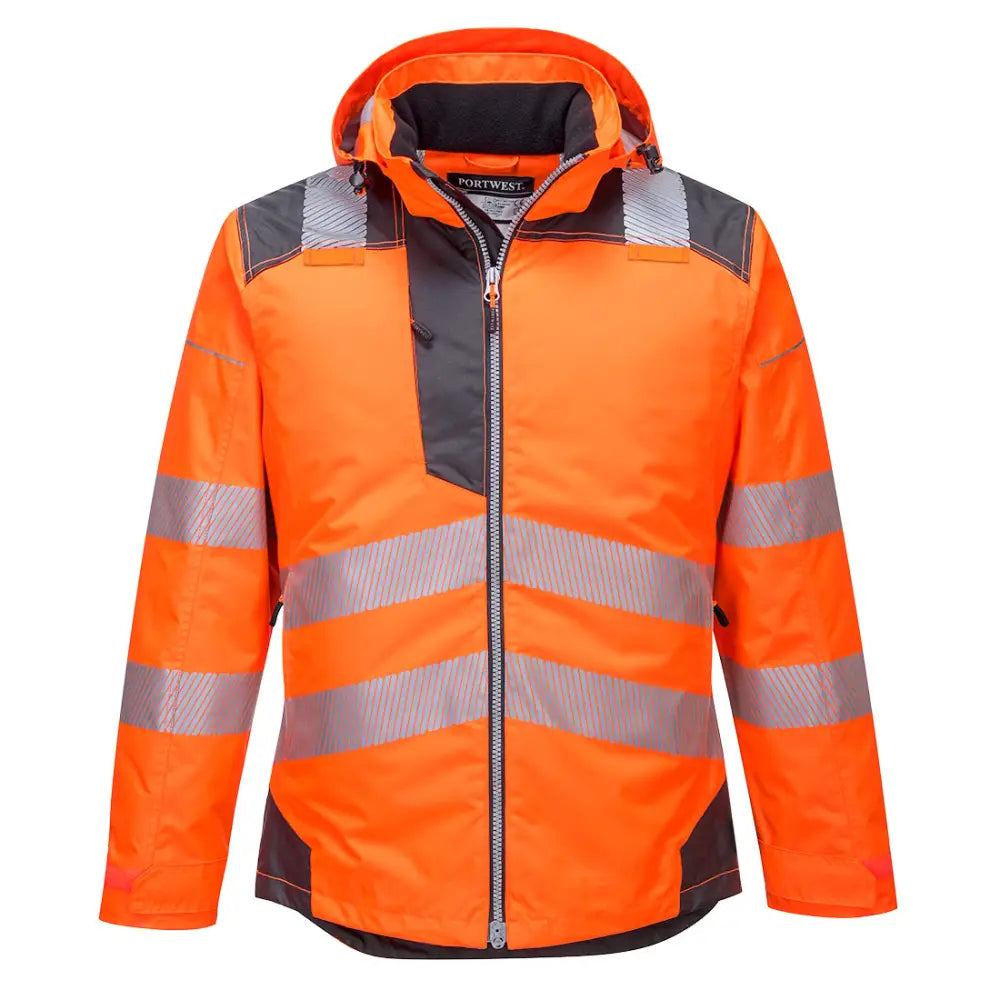 Portwest PW3 Hi-Vis vinter Jacka T400 - Orange/Grå (OGY) / S