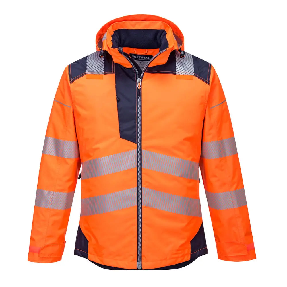 Portwest PW3 Hi-Vis vinter Jacka T400 - Orange/Marinblå (ONR) / S