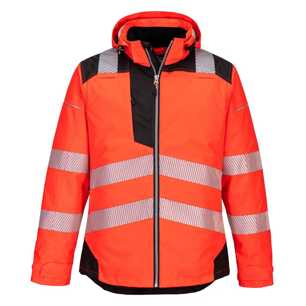 Portwest PW3 Hi-Vis vinter Jacka T400 - Röd/Svart (RBK) / S