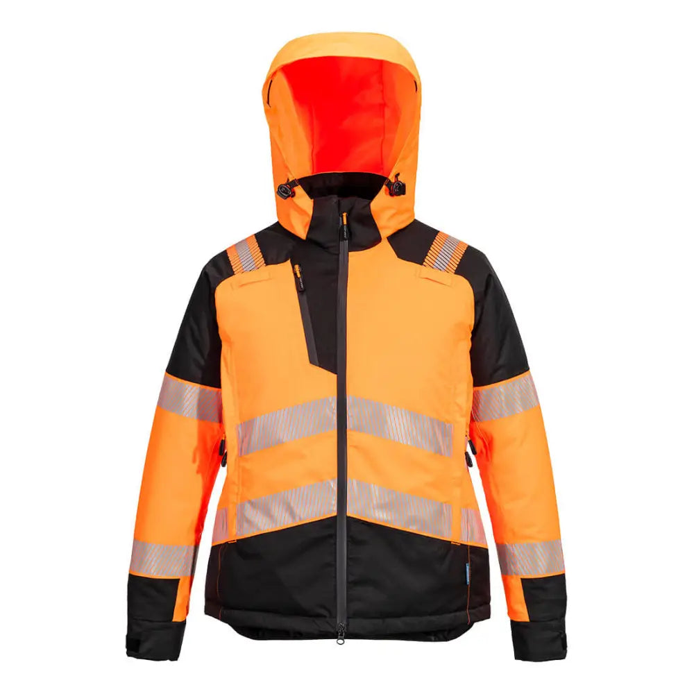Portwest PW3 Hi-Vis Vinterjacka för damer T162 - Orange/Svart (OBR) / XS