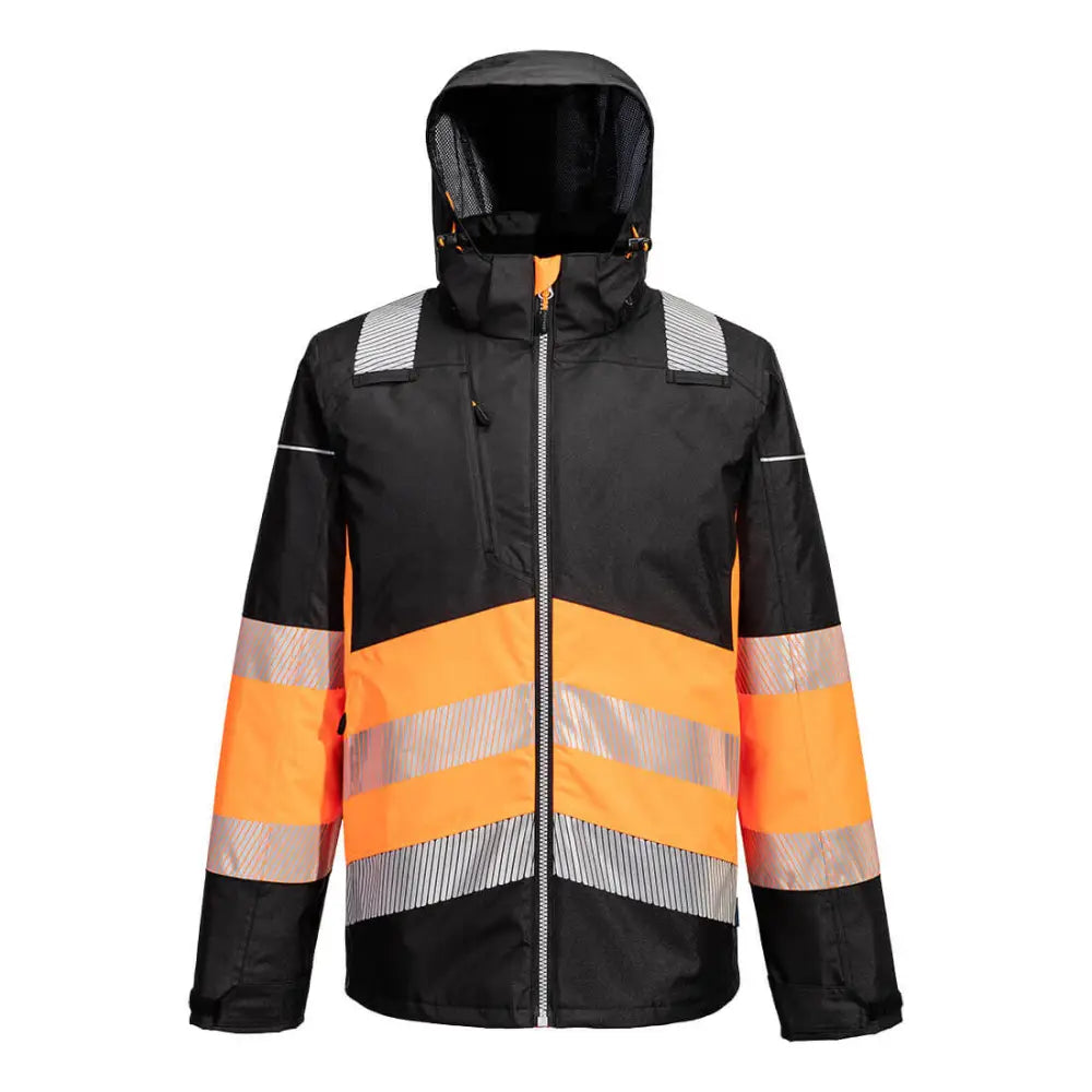 Portwest PW3 Hi-Vis Vinterjacka Klass 1 PW364 - Orange/Svart (OBR) / XS