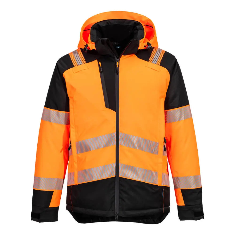 Portwest PW3 Hi-Vis Vinterjacka Klass 2 T160 - Orange/Svart (OBR) / S