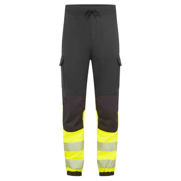 Portwest PW3 Modaflame Hi-Vis klass 1 FR Jogger FR433 - Svart/Gul (BKY) / S