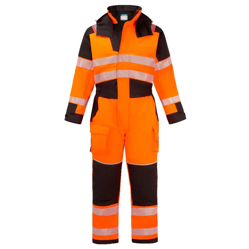 Portwest PW3 Modaflame Rain+ Hi-Vis Multi-Norm FR Vinteroverall FR516 - Orange/Svart (OBR) / S