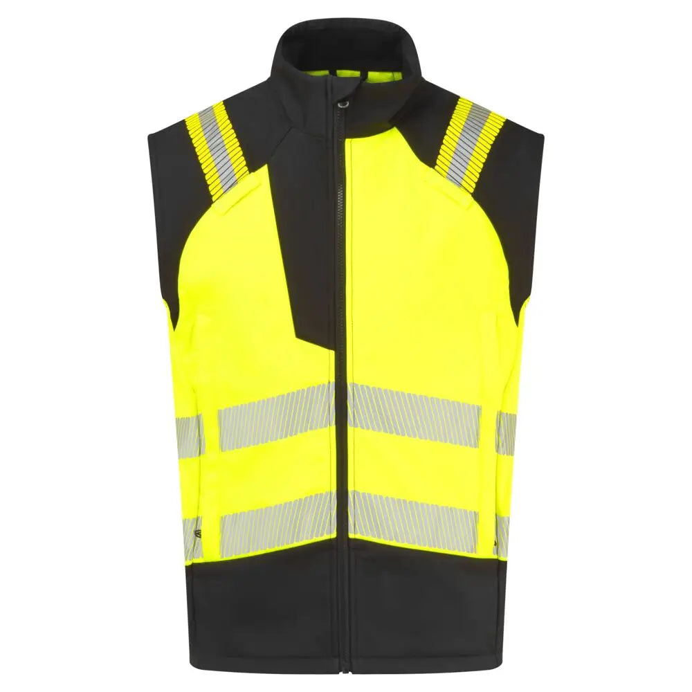 Portwest PW3 Modaflame Softshell Hi-Vis FR väst FR719 - Gul/Svart (YBR) / S