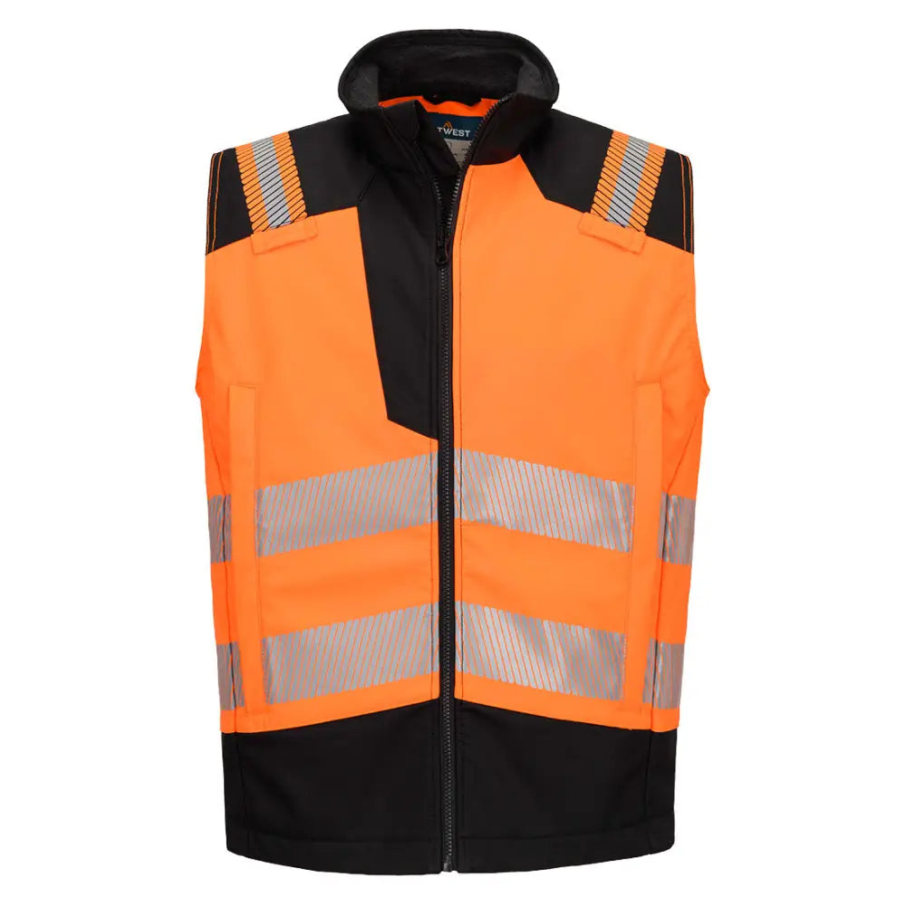 Portwest PW3 Modaflame Softshell Hi-Vis FR väst FR719 - Orange/Svart (OBR) / S