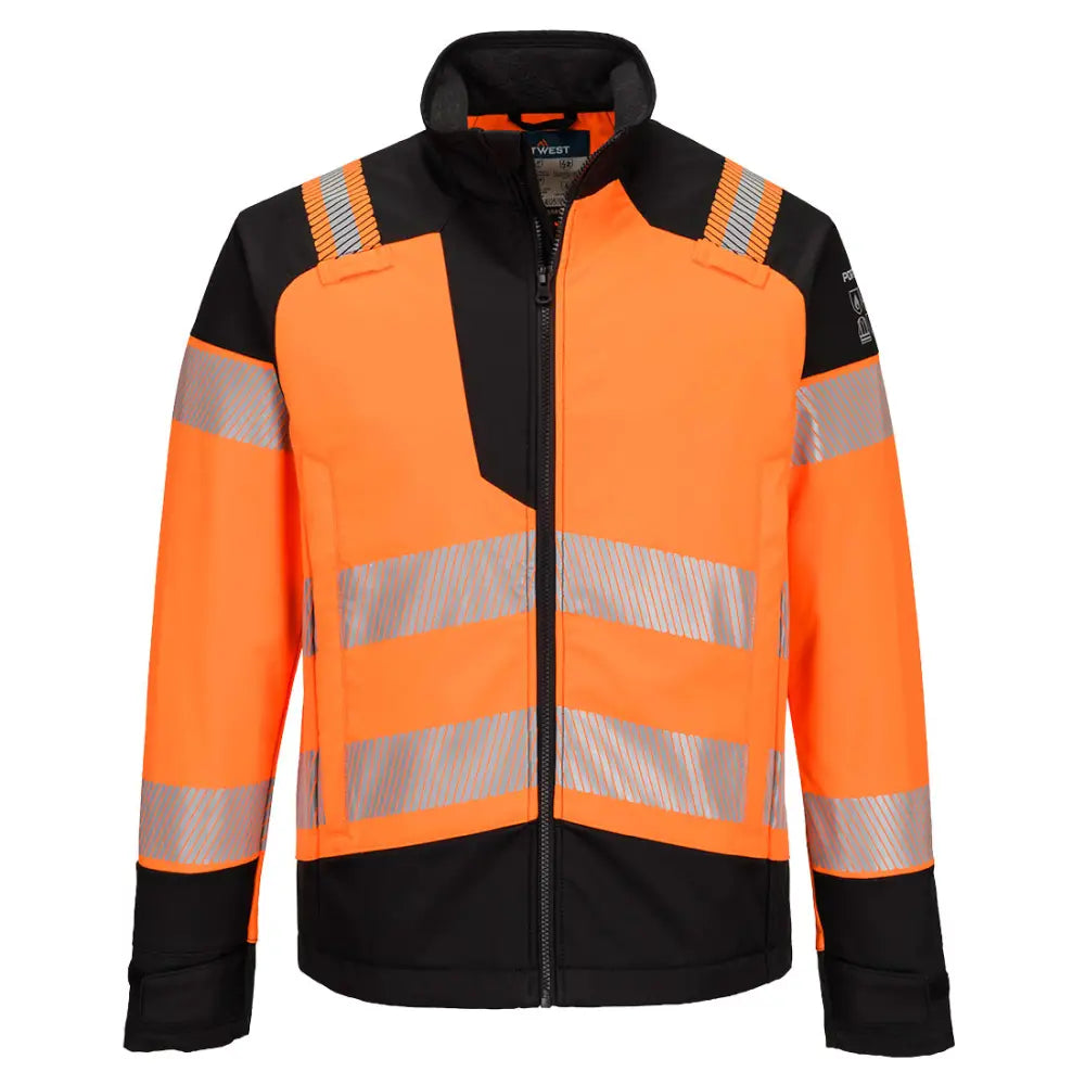 Portwest PW3 Modaflame Softshell Hi-Vis Multi-Norm FR-jacka FR718 - Orange/Svart (OBR) / S
