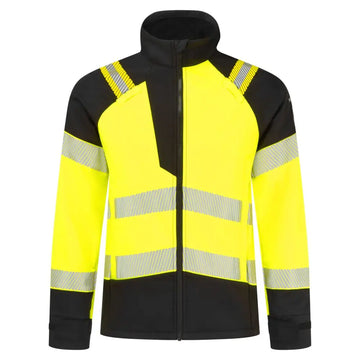 Portwest PW3 Modaflame Softshell Hi-Vis Multi-Norm FR-jacka FR718 - Gul/Svart (YBR) / S