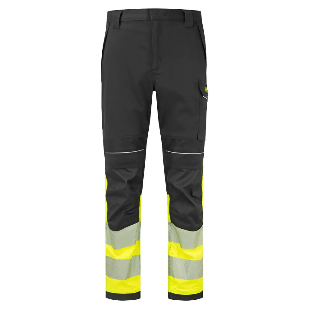 Portwest PW3 Modaflame Work Hi-Vis klass 1 FR-byxor FR450 - Gul/Svart (YBR) / 28
