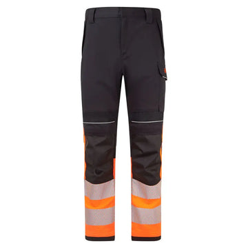Portwest PW3 Modaflame Work HVO Hi-Vis klass 1 FR-byxor FR451 - Orange/Svart (OBR) / 28