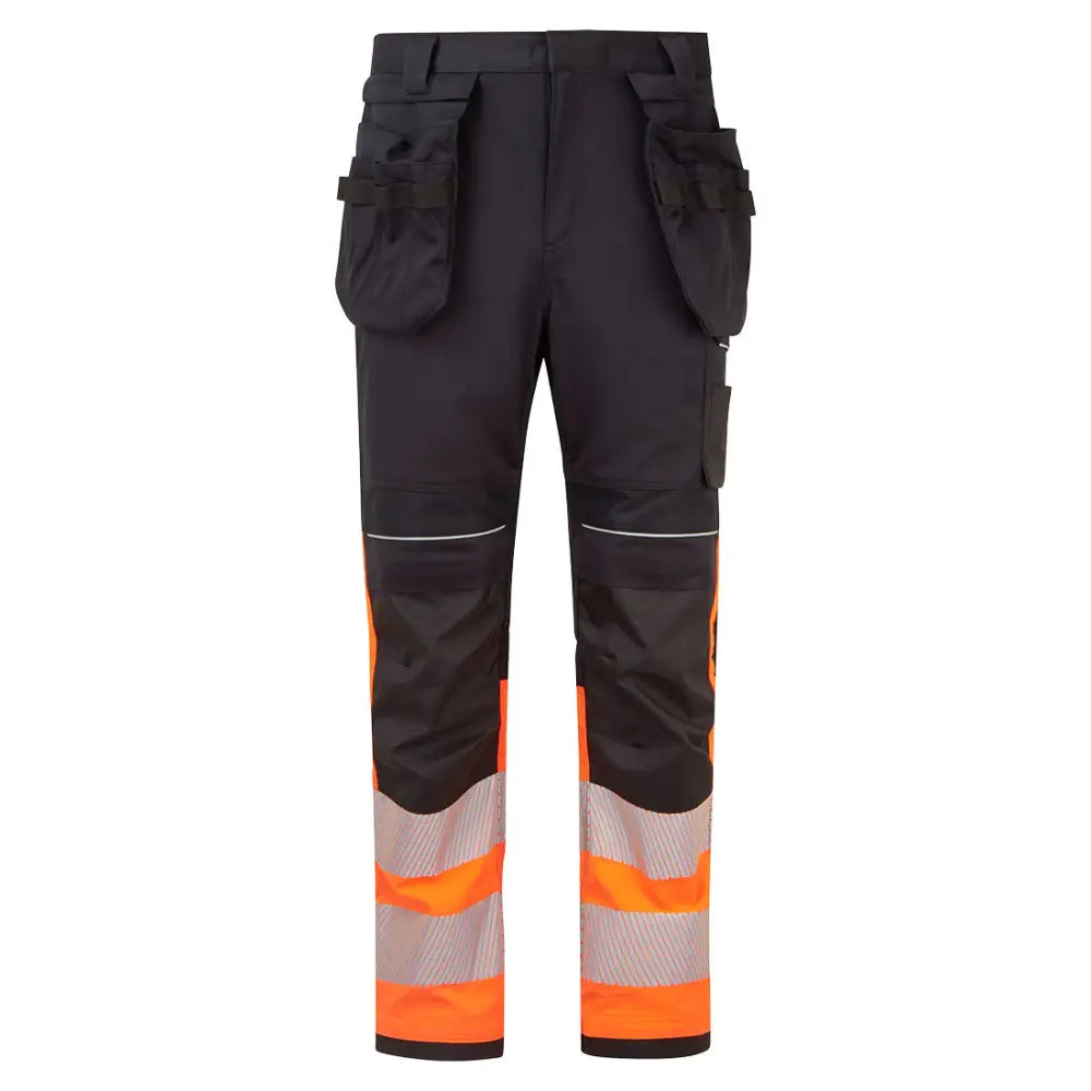 Portwest PW3 Modaflame Work HVO Hi-Vis klass 1 FR-byxor FR452 - Orange/Svart (OBR) / 28