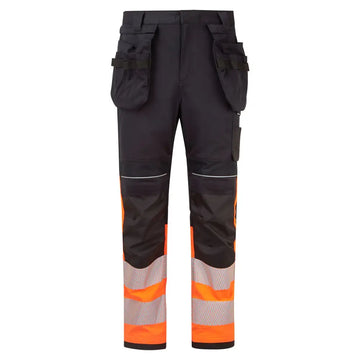Portwest PW3 Modaflame Work HVO Hi-Vis klass 1 FR-byxor FR452 - Orange/Svart (OBR) / 28