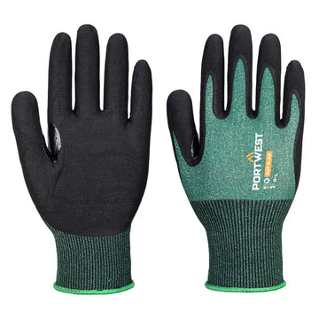Portwest SG Cut B18 Eco Nitrilhandske (Pk12) AP15 - Grön/Svart (E8R) / XS