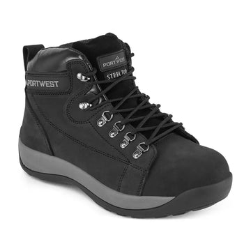 Portwest Steelite Mid Cut Nubuck Känga SB HRO - 38 / Svart