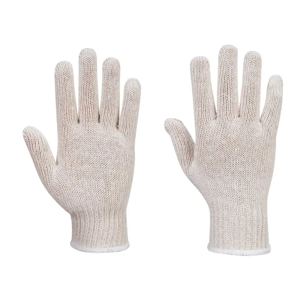 Portwest Stickad Innerhandske (288 par) AB030 - Vit (WHR) / M
