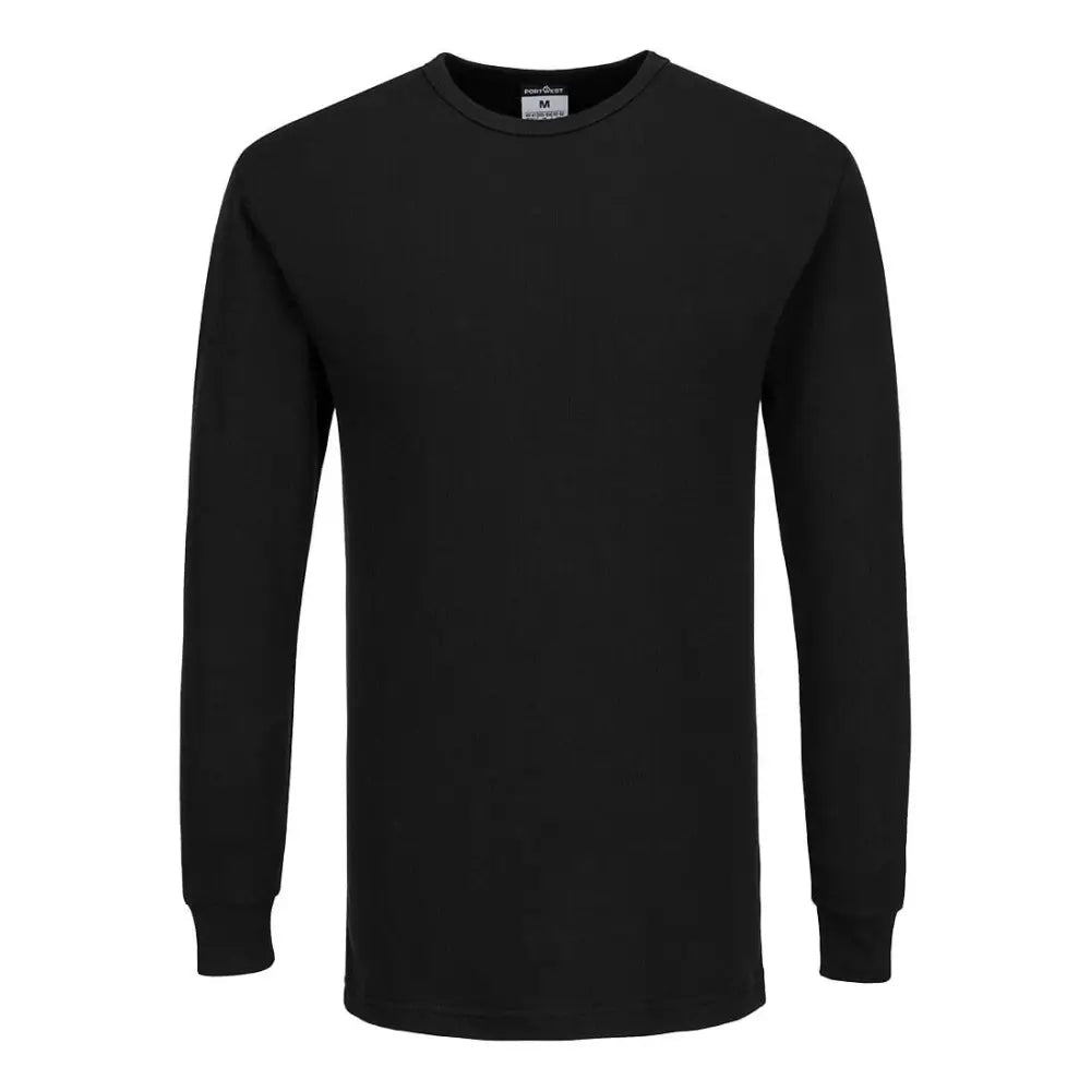 Portwest Termisk T-shirt Långärmad B123 - Svart (BKR) / XS