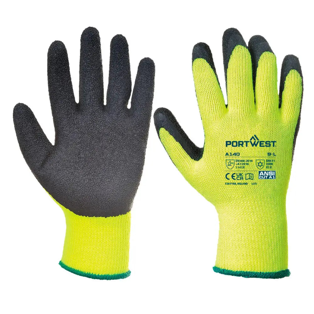 Portwest Thermal Grip Glove A140 - Svart (BKR) / XS