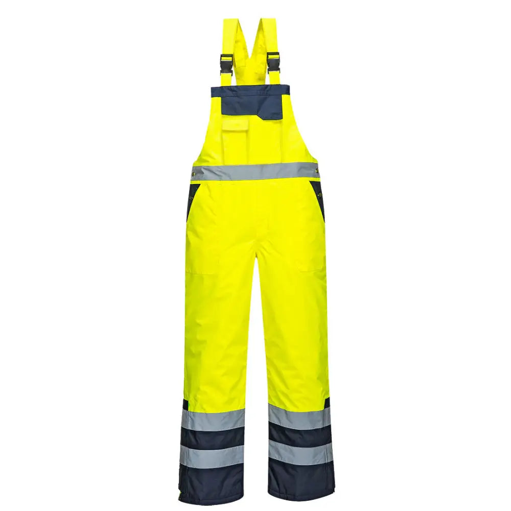 Portwest Tvåfärgad Hängselbyxa - Fodrad S489 - Gul: (YER) / XS
