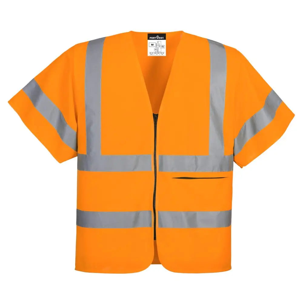 Portwest Väst med dragkedja och halv ärm C372 - Orange (ORR) / XS