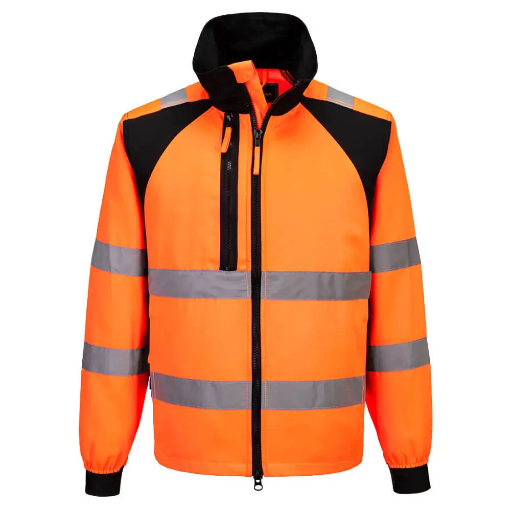 Portwest WX2 Eco Hi-Vis Arbetsjacka Klass 3 CD861 - Orange/Svart (OBR) / S