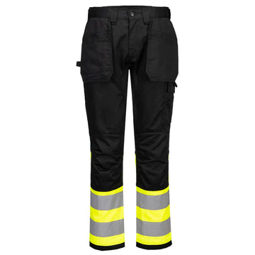 Portwest WX2 Eco Hi-Vis Hantverksbyxa Stretch Klass 1 CD858 - Gul/Svart (YBR) / 28