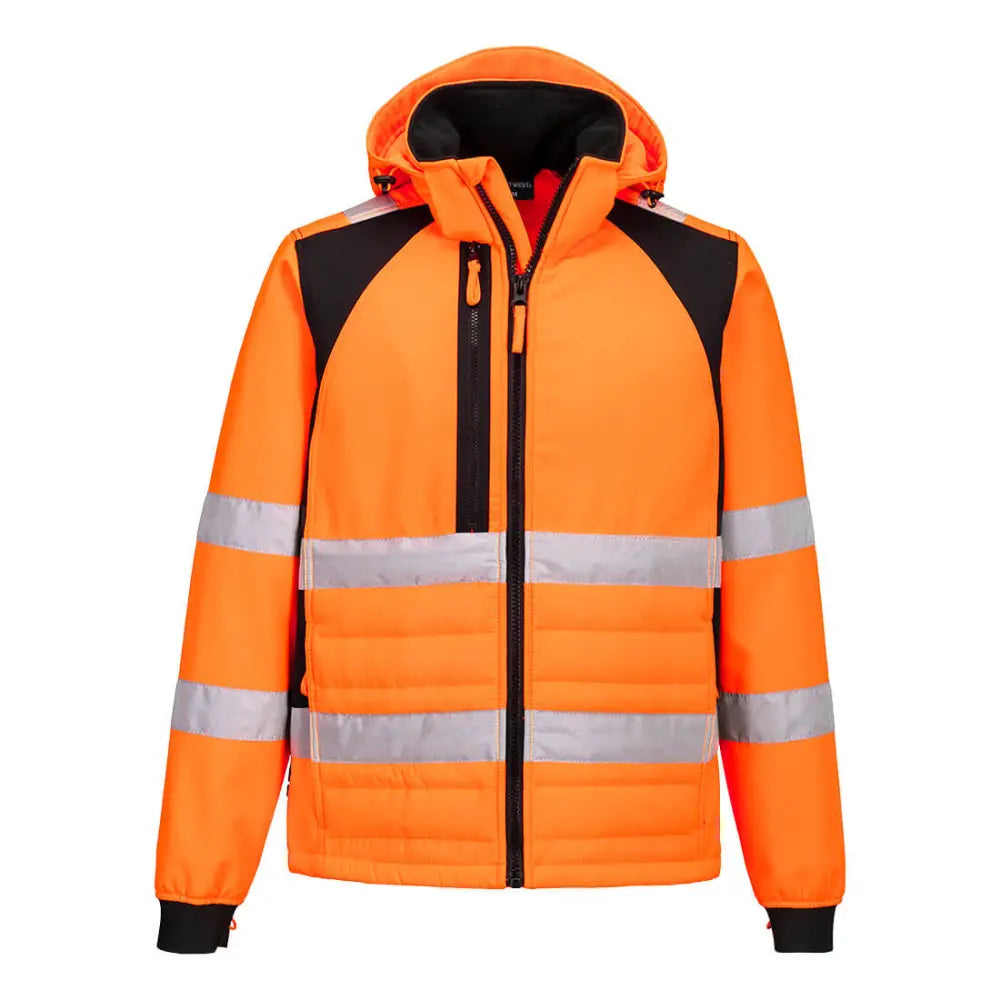 Portwest WX2 Eco Hi-Vis Hybridjacka Stretch Klass 3 CD863 - Orange/Svart (OBR) / S