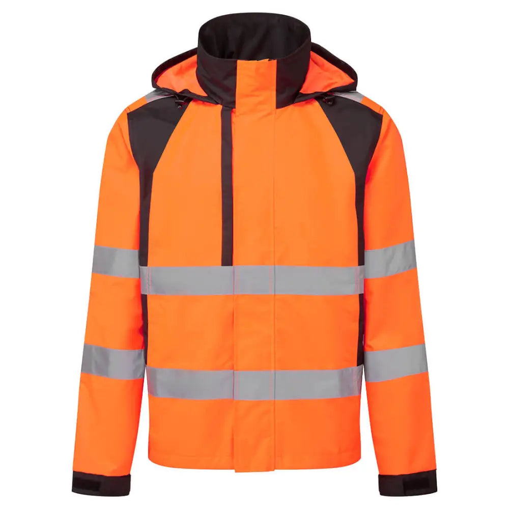 Portwest WX2 Eco Hi-Vis Skaljacka Klass 3 CD860 - Orange/Svart (OBR) / S