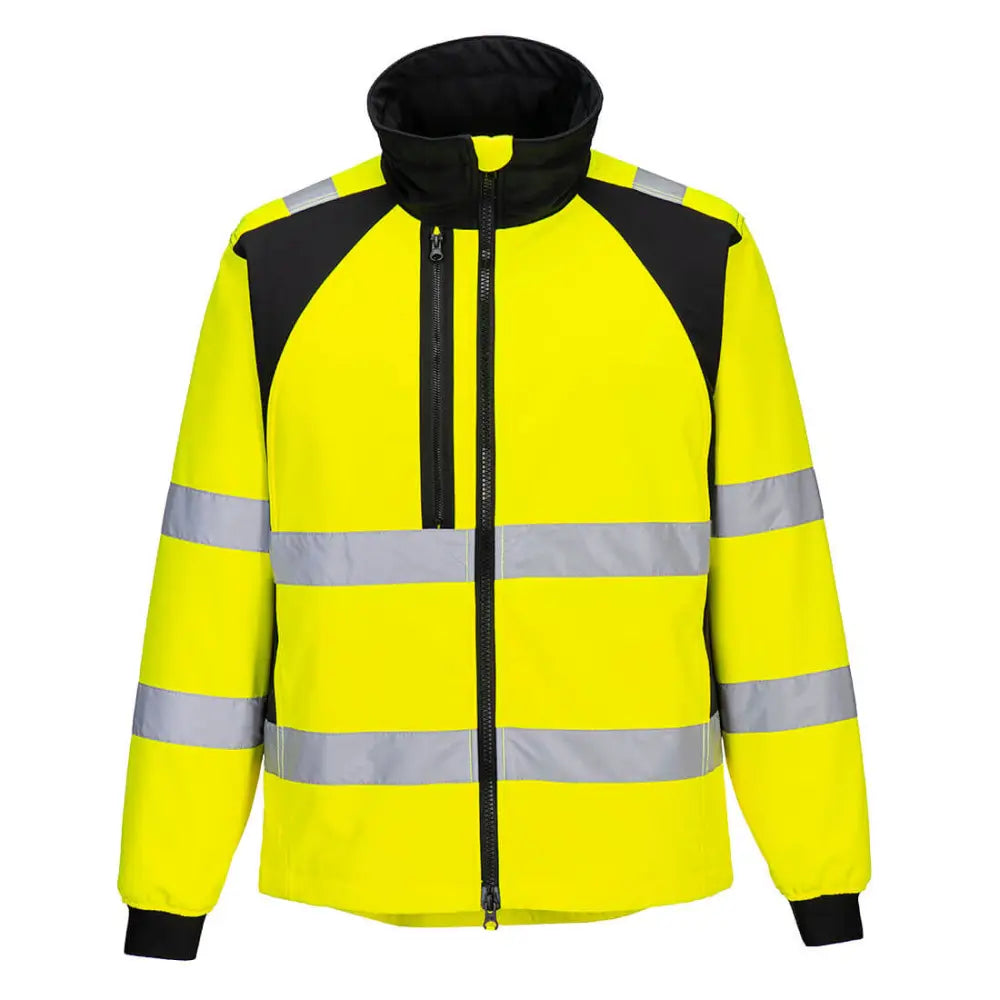 Portwest WX2 Eco Hi-Vis Softshell Klass 3 (2L) CD875 - Gul/Svart (YBR) / S