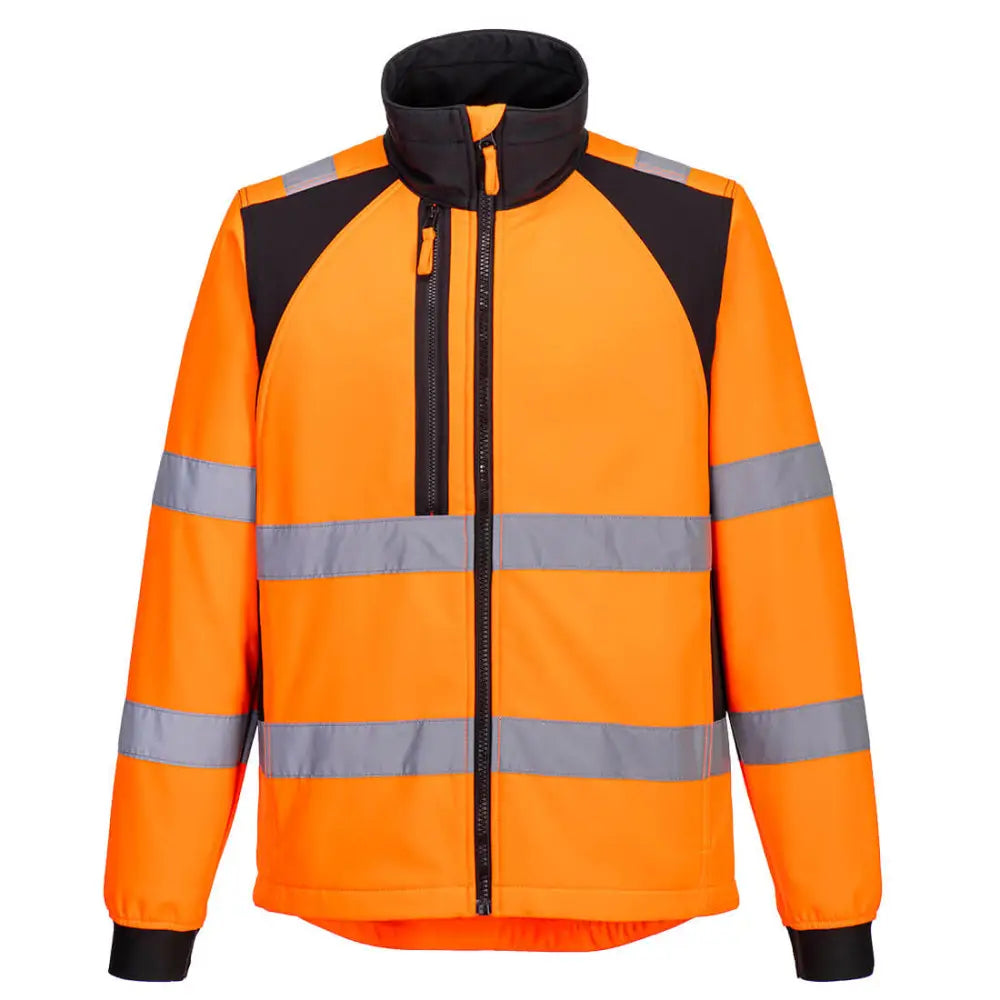 Portwest WX2 Eco Hi-Vis Softshell Klass 3 (2L) CD875 - Orange/Svart (OBR) / S