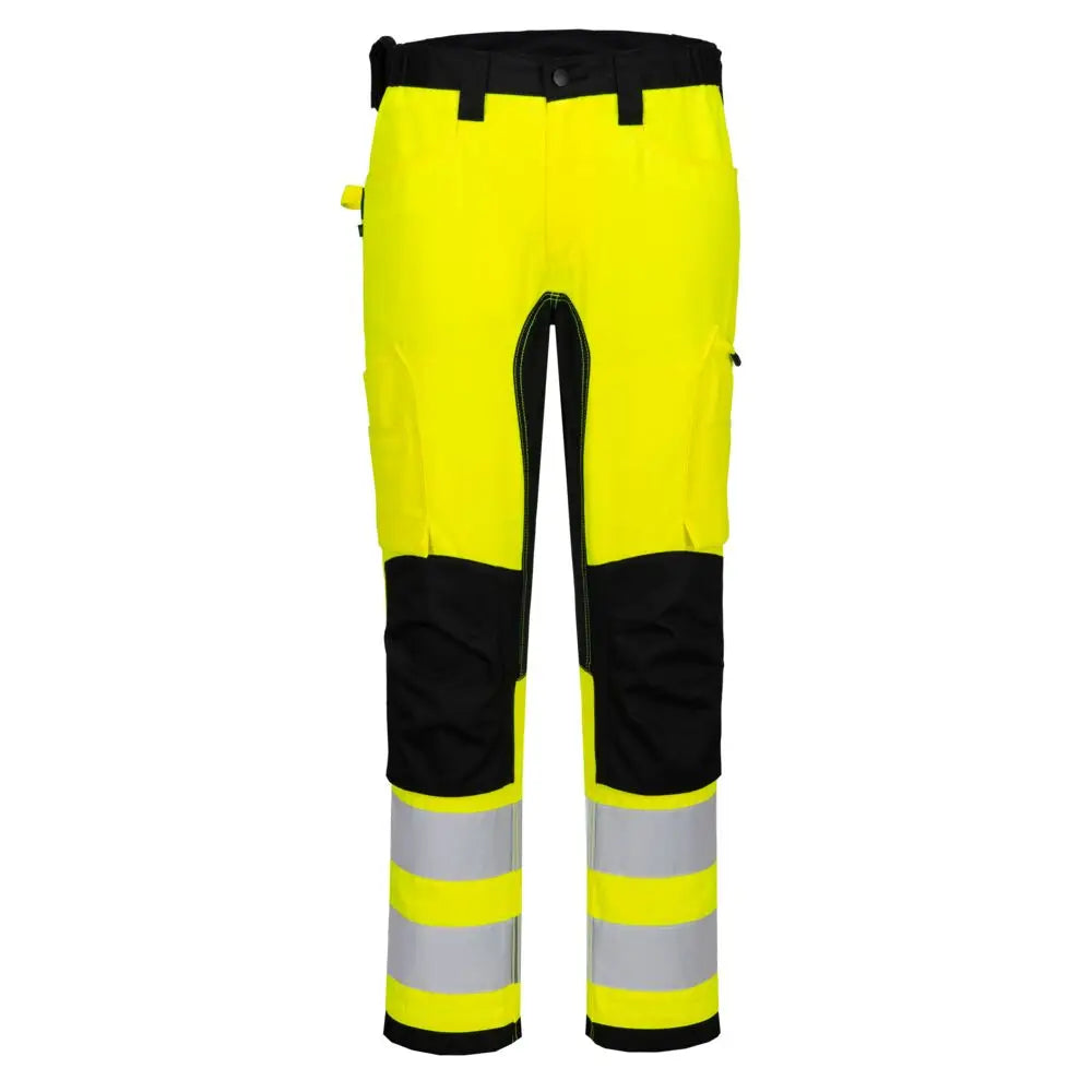 Portwest WX2 ECO Hi-Vis Stretch arbetsbyxa CD848 - Gul/Svart (YBR) / 28