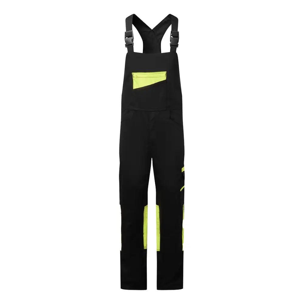 Portwest WX2 Eco Stretch Hängselbyxa CD850 - Svart/Gul (KYR) / S