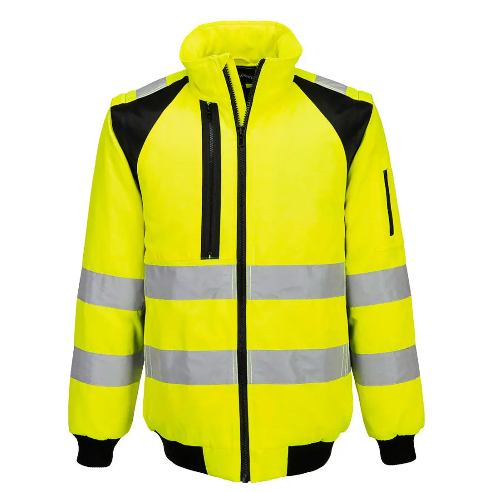 Portwest WX2 Hi-Vis 2-in-1 Pilot Jacka CD898 - Gul/Svart (YBR) / S