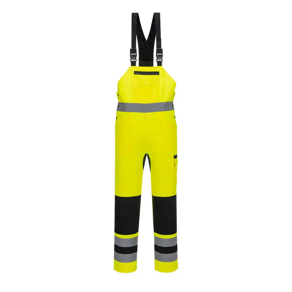 Portwest WX2 Hi-Vis Hängselbyxa CD852 - Gul/Svart (YBR) / S