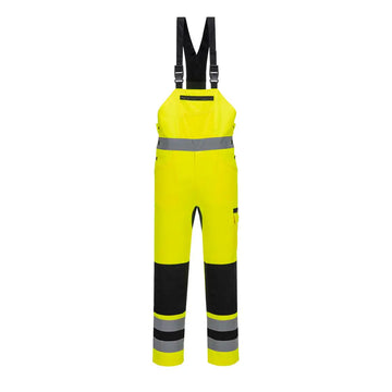 Portwest WX2 Hi-Vis Hängselbyxa CD852 - Gul/Svart (YBR) / S