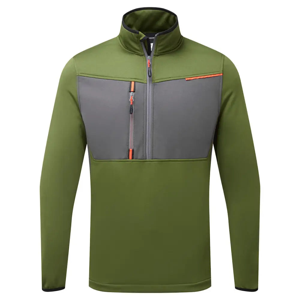 Portwest WX3 Half Zip Tech Fleece T755 - Olivgrön (OGR) / S