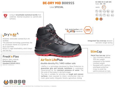 Base Be-Dry Mid/Be-Rock S3 WR CI HI HRO SRC B0895