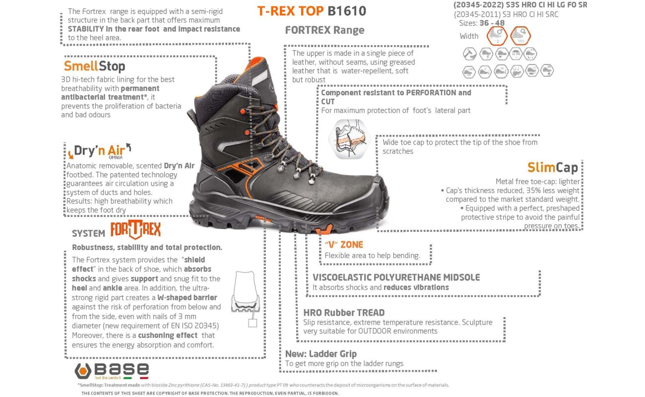 Base T-REX TOP/T-WALL TOP B1610